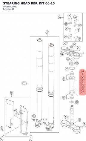 Diagram preview: STEARING HEAD REP. KIT 06-15 (00050000930)