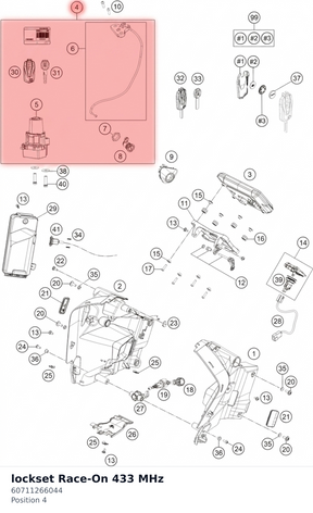 Diagram preview: lockset Race-On 433 MHz (60711266044)