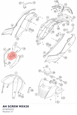 Diagram preview: AH SCREW M5X20 (J019050201)