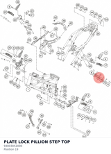 Diagram preview: PLATE LOCK PILLION STEP TOP (93003052000)