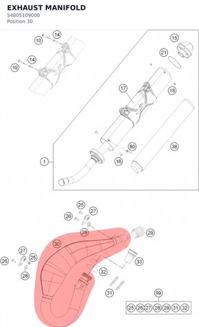 Diagram preview: EXHAUST MANIFOLD (54805109000)