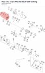 Diagram preview: Hex coll. screw M6x45 ISA30 self-locking (0000250604500S)