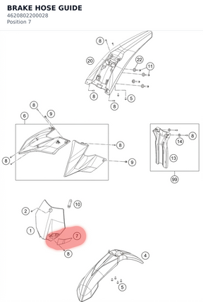 Diagram preview: BRAKE HOSE GUIDE (4620802200028)