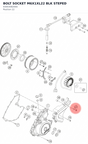 Diagram preview: BOLT SOCKET M6X1XL22 BLK STEPED (93003082000)