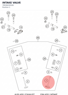 Diagram preview: INTAKE VALVE (78936030100)
