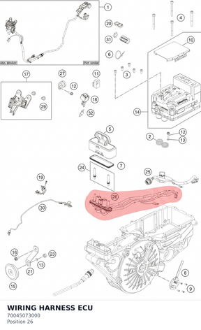Diagram preview: WIRING HARNESS ECU (70045073000)