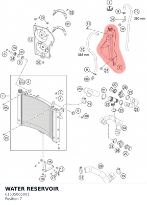 Diagram preview: WATER RESERVOIR (61535065001)