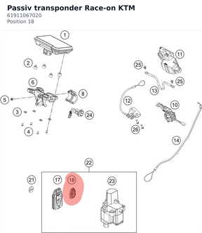 Diagram preview: Passiv transponder Race-on KTM (61911067020)