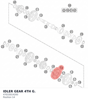 Diagram preview: IDLER GEAR 4TH G. (47033014200)