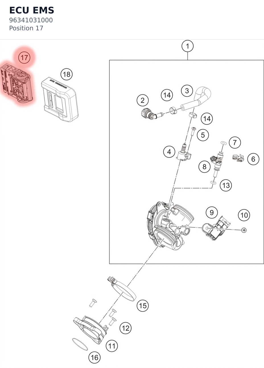 Diagram preview: ECU EMS (96341031000)