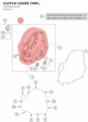 Diagram preview: CLUTCH COVER CMPL. (7683000124441)