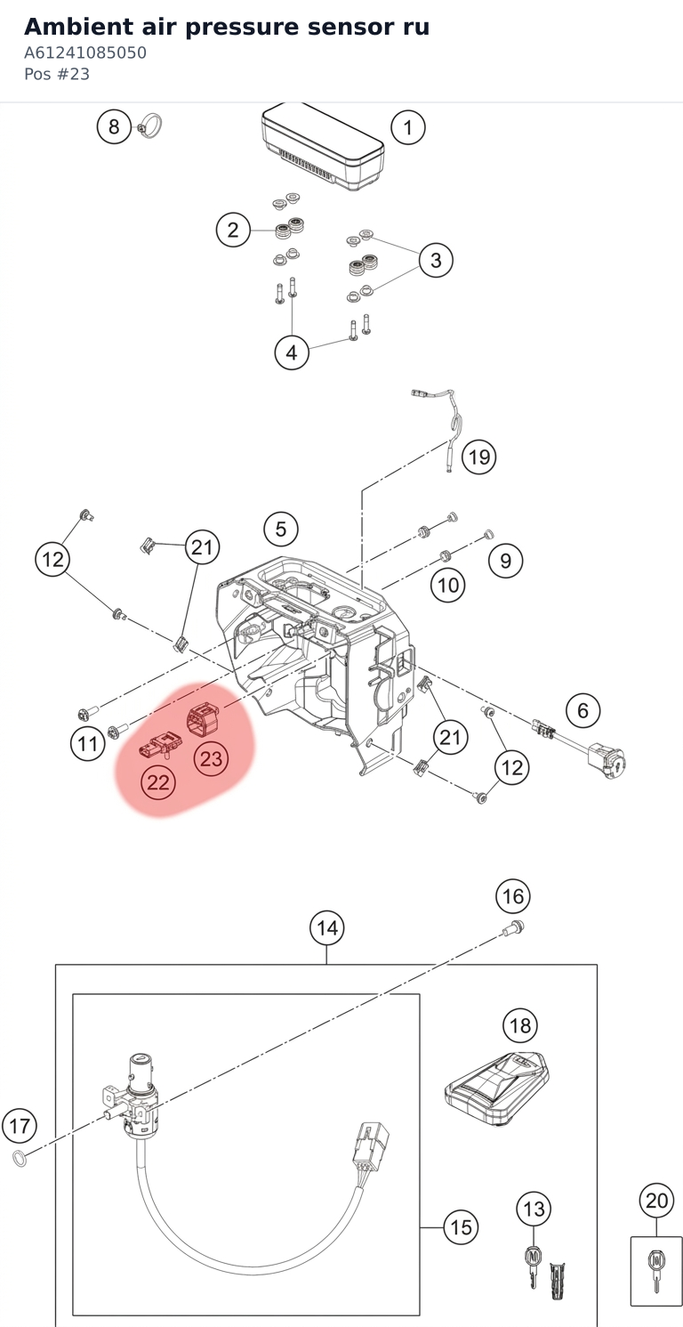 Diagram preview: Ambient air pressure sensor ru (A61241085050)