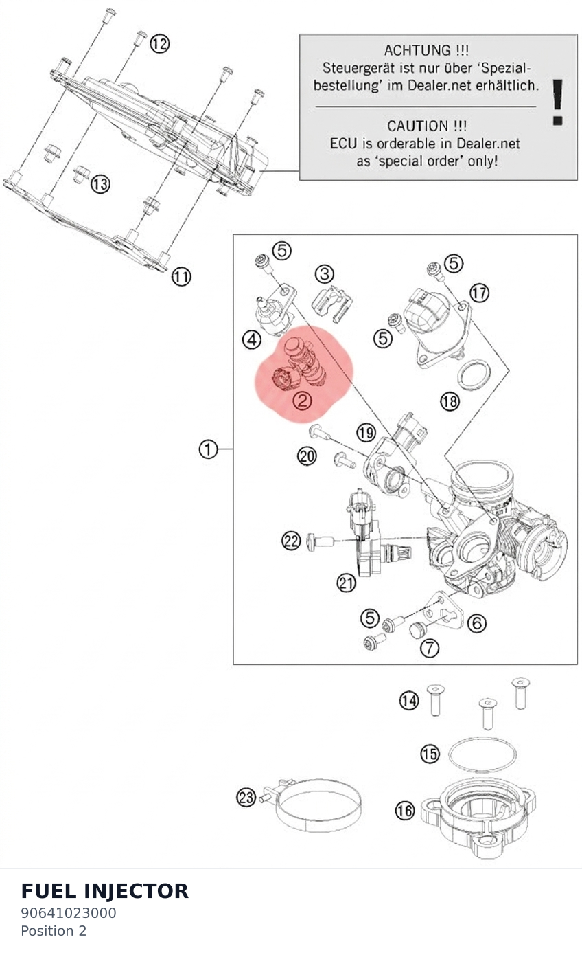Diagram preview: FUEL INJECTOR (90641023000)
