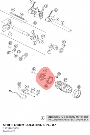 Diagram preview: SHIFT DRUM LOCATING CPL. 07 (75034015000)