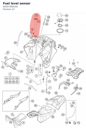 Diagram preview: Fuel level sensor (60307080100)
