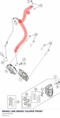 Diagram preview: BRAKE LINE BRAKE CALIPER FRONT (A67942003000)