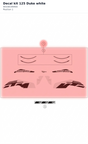 Diagram preview: Decal kit 125 Duke white (90108199400)