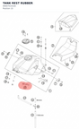Diagram preview: TANK REST RUBBER (69007014100)