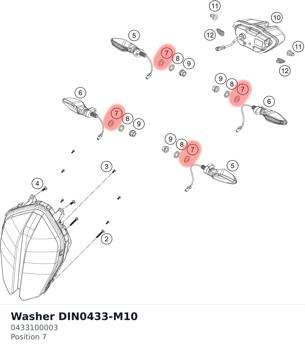 Diagram preview: Washer DIN0433-M10 (0433100003)