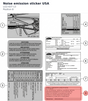 Diagram preview: Noise emission sticker USA (LI22-637-13)