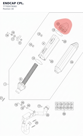 Diagram preview: ENDCAP CPL. (77705079060)