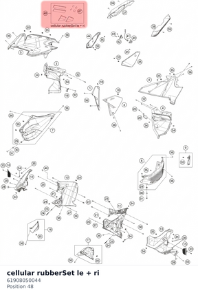 Diagram preview: cellular rubberSet le + ri (61908050044)