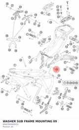 Diagram preview: WASHER SUB FRAME MOUNTING   09 (6900300400033)