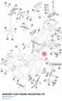 Diagram preview: WASHER SUB FRAME MOUNTING   09 (6900300400033)