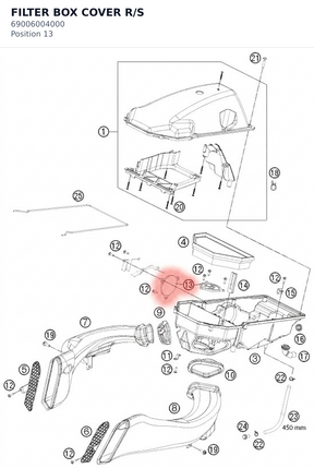Diagram preview: FILTER BOX COVER R/S (69006004000)