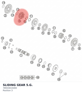 Diagram preview: SLIDING GEAR 5.G. (78933015000)