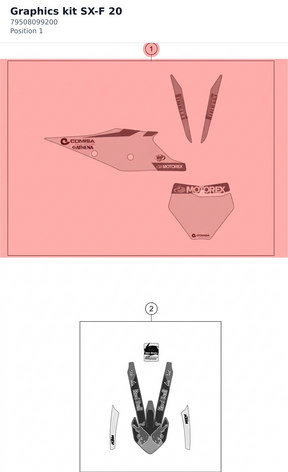 Diagram preview: Graphics kit SX-F 20 (79508099200)