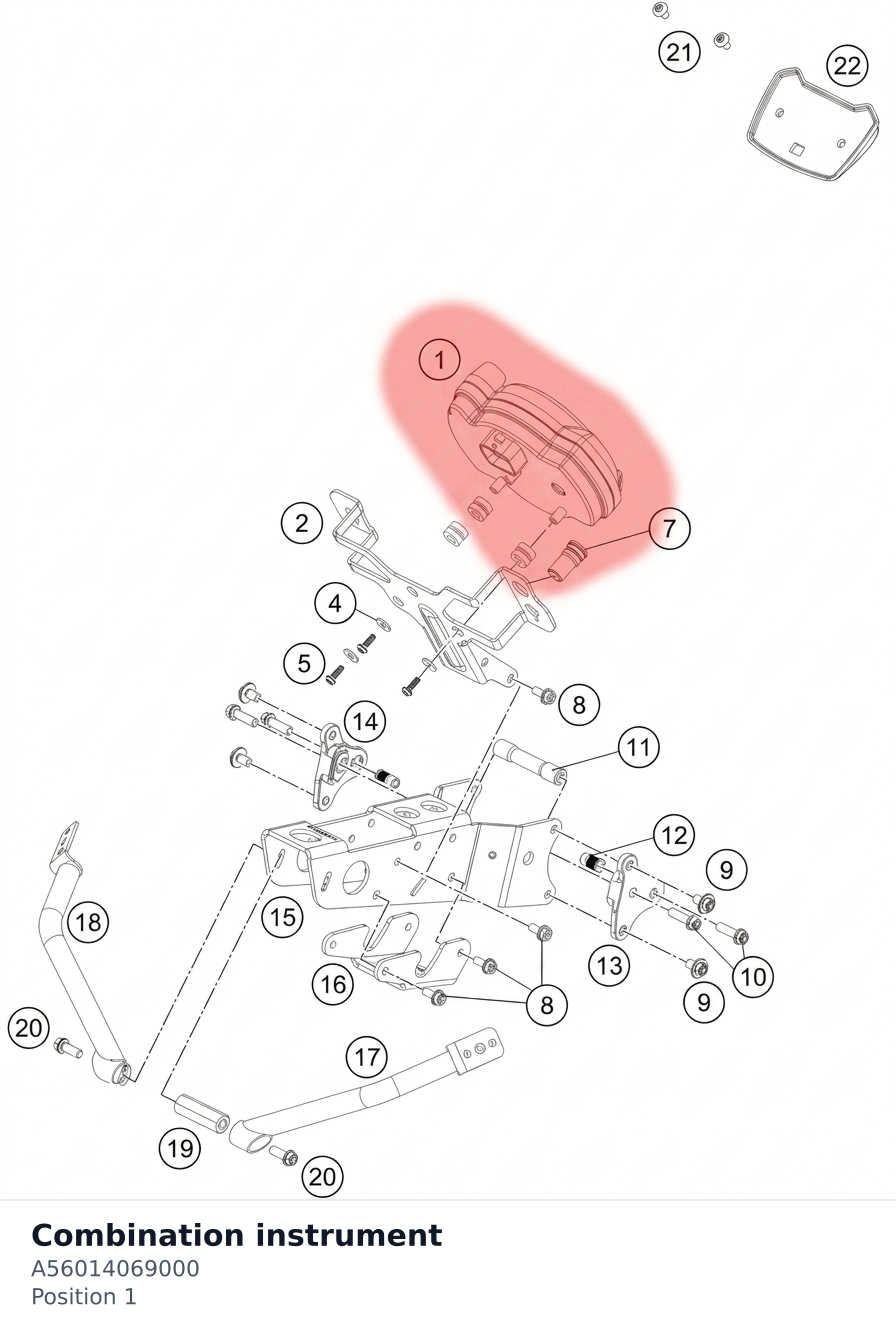 Diagram preview: Combination instrument (A56014069000)