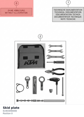 Diagram preview: Skid plate (61903090000)