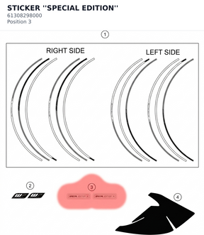 Diagram preview: STICKER ''SPECIAL EDITION'' (61308298000)