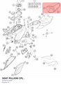 Diagram preview: SEAT PILLION CPL. (61307047000)