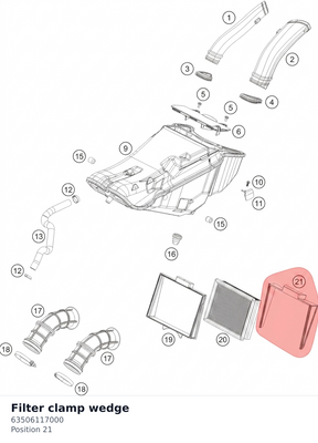 Diagram preview: Filter clamp wedge (63506117000)