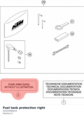 Diagram preview: Fuel tank protection right (63503998010)