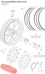 Diagram preview: AH screw M25X1.5 WS 12      05 (61009082000)