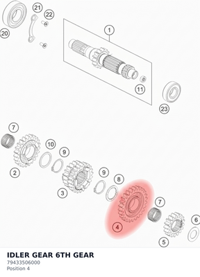 Diagram preview: IDLER GEAR 6TH GEAR (79433506000)