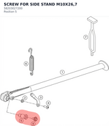 Diagram preview: SCREW FOR SIDE STAND M10X26,7 (58203027200)