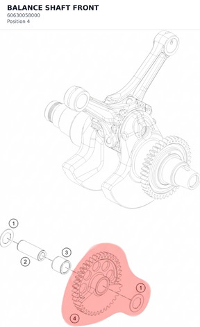 Diagram preview: BALANCE SHAFT FRONT (60630058000)