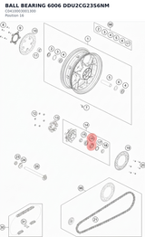 Diagram preview: BALL BEARING 6006 DDU2CG23S6NM (C0410003001300)