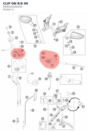 Diagram preview: CLIP ON R/S                 09 (6900220100033S)