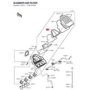 Kawasaki OEM – ELEMENT-AIR FILTER product image