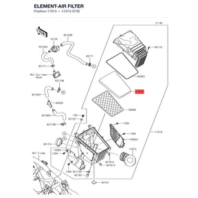 Kawasaki OEM – ELEMENT-AIR FILTER product image