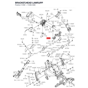 Kawasaki OEM – BRACKET,HEAD LAMP,UPP product image
