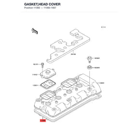 Kawasaki OEM – GASKET,HEAD COVER product image