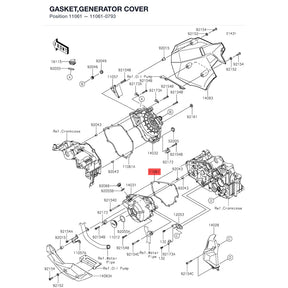 Kawasaki OEM – GASKET,GENERATOR COVE product image