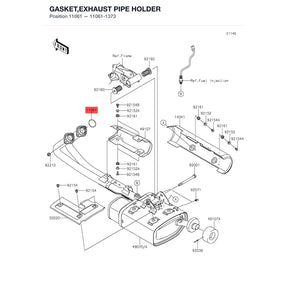 Kawasaki OEM – GASKET,EXHAUST PIPE H product image