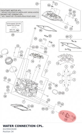 Diagram preview: WATER CONNECTION CPL. (61235019100)